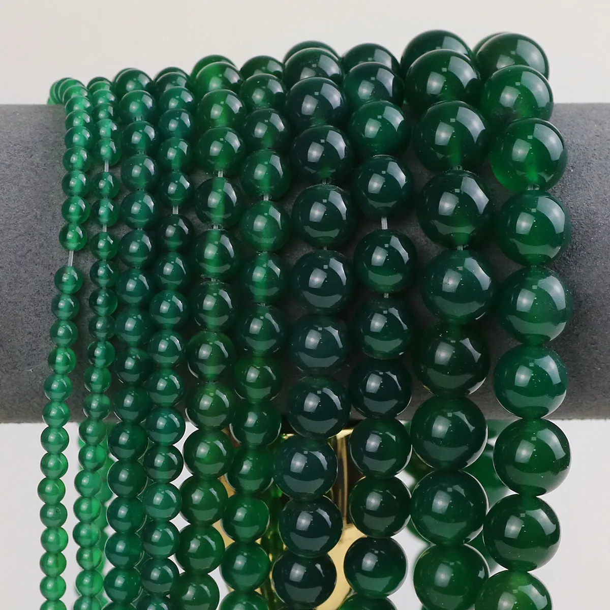 

30-85Pcs 4-12mm Natural Stone Green Agate Beads Spacer Loose Beads For Jewelry Making DIY Bracelet Necklace Charms Accessories