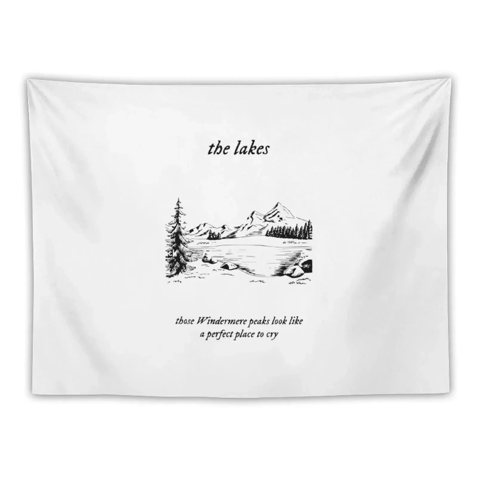 the lakes illustration Tapestry Decor For Bedroom Christmas Decoration Tapestry