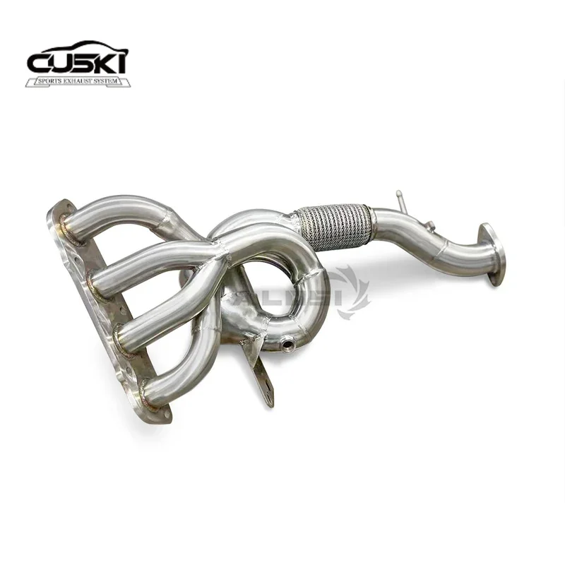 

Аксессуары для модификации выхлопных газов из нержавеющей стали для Mazda3 Axela 2.0 2014-2019, система передней выхлопной трубы с усилением мощности