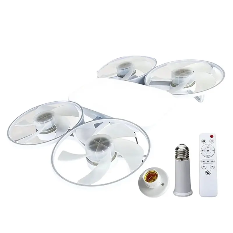 【NEW PRODUCTS TO BE RELEASED IN 2026 】Snail In Ceiling Fan Light With E27 Socket, Remote Control, 3-Color Dimmable Led, For Vari