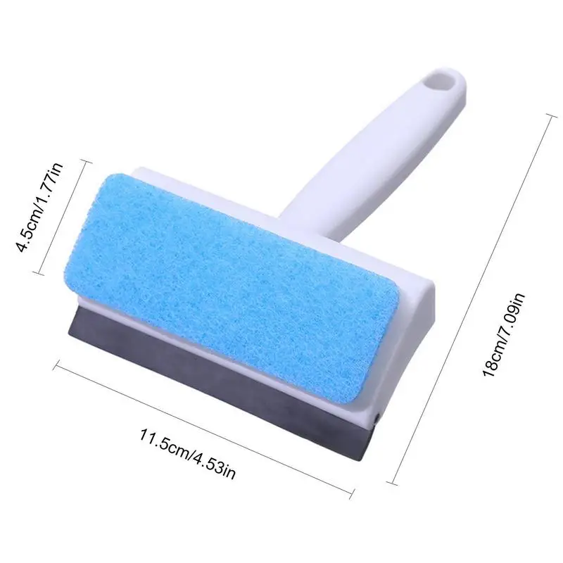 2 in 1 Glass Wiper Window Cleaner Household Window Cleaning Tool Glass Cleaner Dual-use Sponge Cleaning Brush with Holes