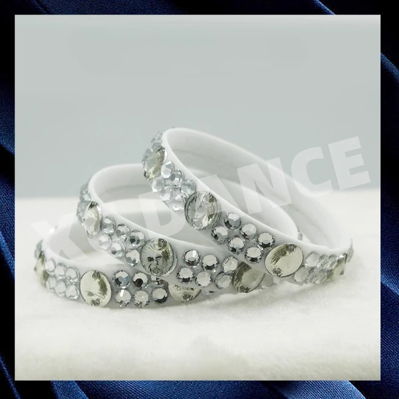 op maat gemaakte buik Latin dans armbanden prestatie concurrentie kleurrijke fonkelende diamanten accessoires podium ingelegd