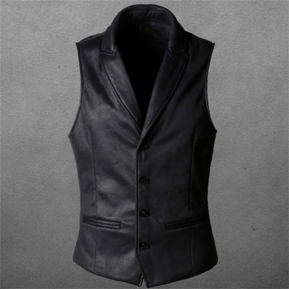 

Retro Suede Vest Waistcoat Men 2024 Vintage Style Slim Fit Sleeveless Blazer Vests Halloween Party Cosplay Chaleco Hombre Suit