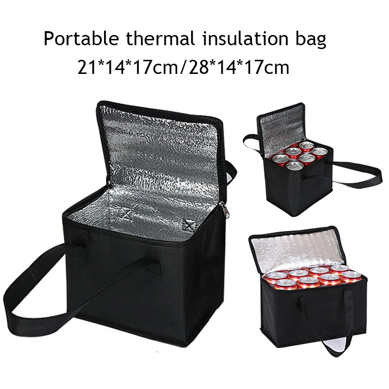 Large Capacity Zipper Thermal Insulated Lunch Bag High Quality Storage Bags Cooler Drink Case Cool Food Box Camping Picnic Bag