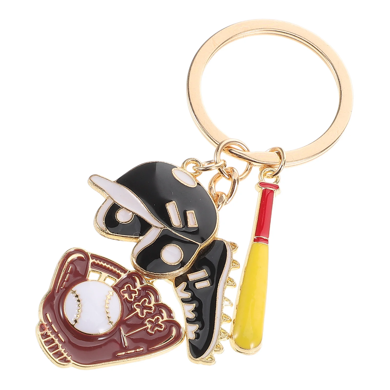 

Baseball Theme Keychain Holder Decor Cute Athletes Reward Party Favors Charm Bat Ring Filler Keychains