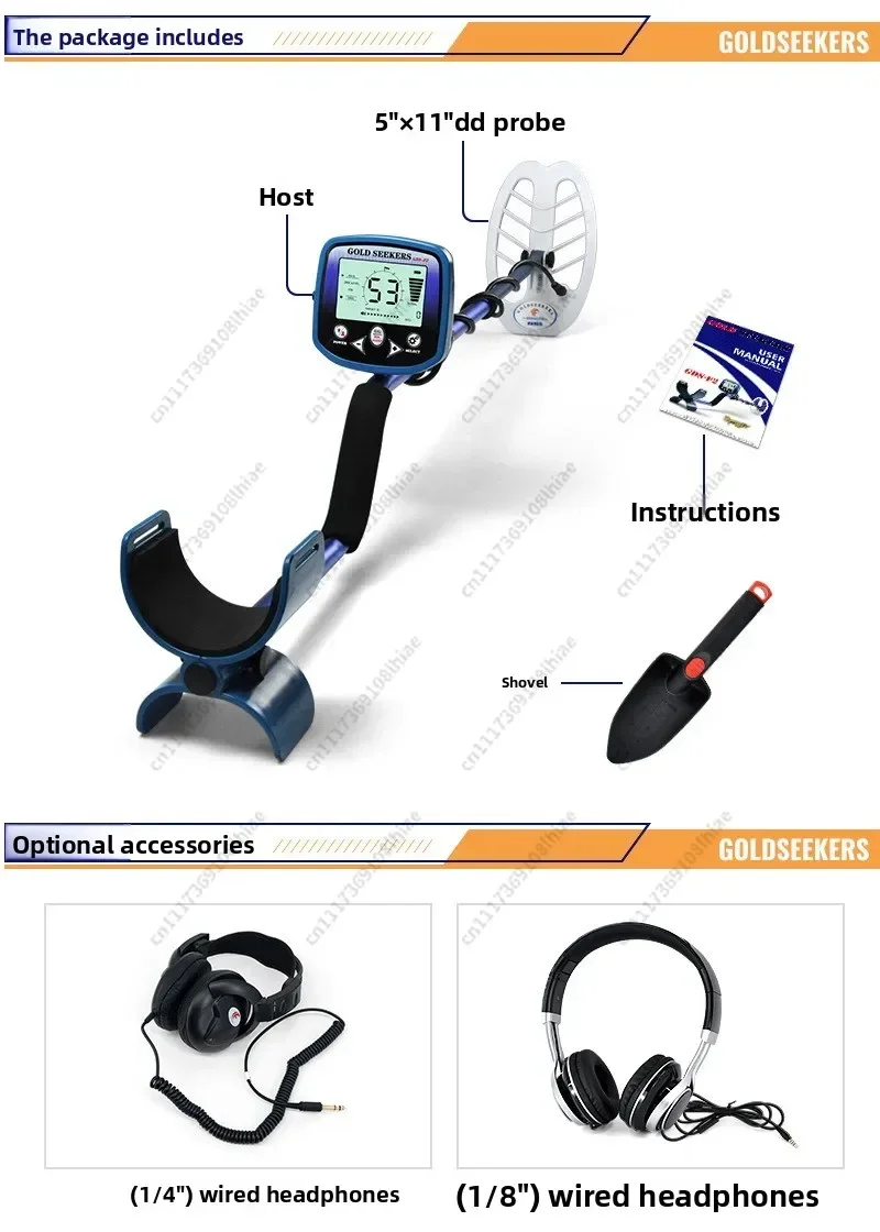 Metal Detector, Gold Hunting Machine, with LCD Backlight Display, Search for Waterproof Coil To Detect Waterproof.
