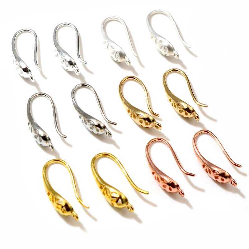 10pcs ( 5pairs) 20x11mm Gold Silver Plated Ear Hooks Earring Wires for Handmade Women Fashion Jewelry Earrings 