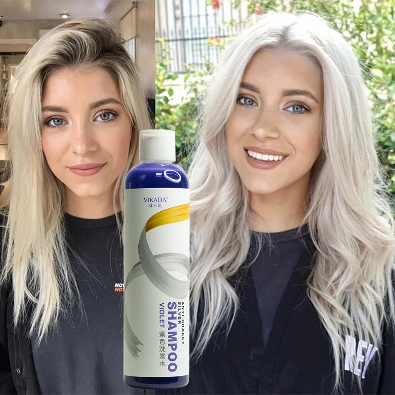 Purple Fixed Color Shampoo Lock Fades Care Remove After Bleaching Yellow Hair To Grayhair Non-irritating Nourishing Hair Shampoo