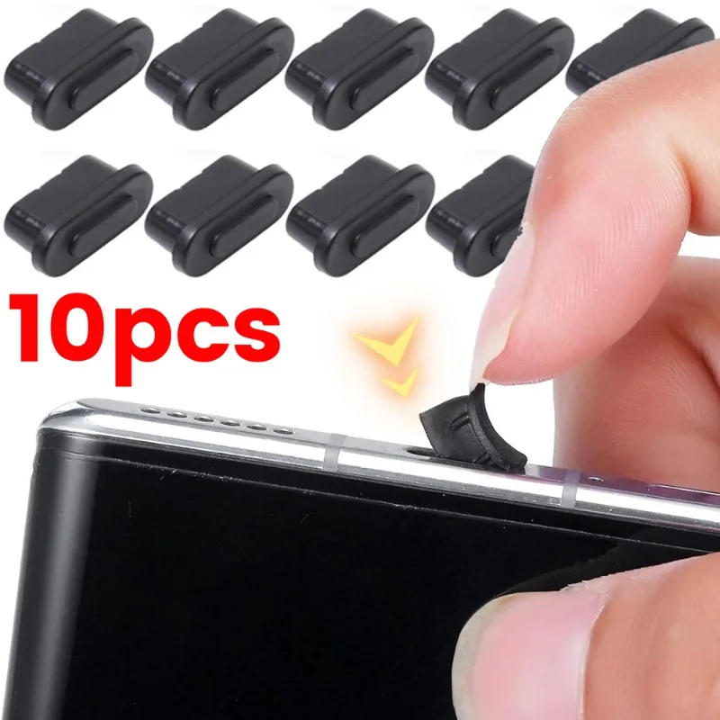 10/1Pcs Type-C Dust Plug USB Charging Port Protector Plastic Anti-dust Plug Cover Cap for Samsung Huawei Xiaomi Phone Dustplug