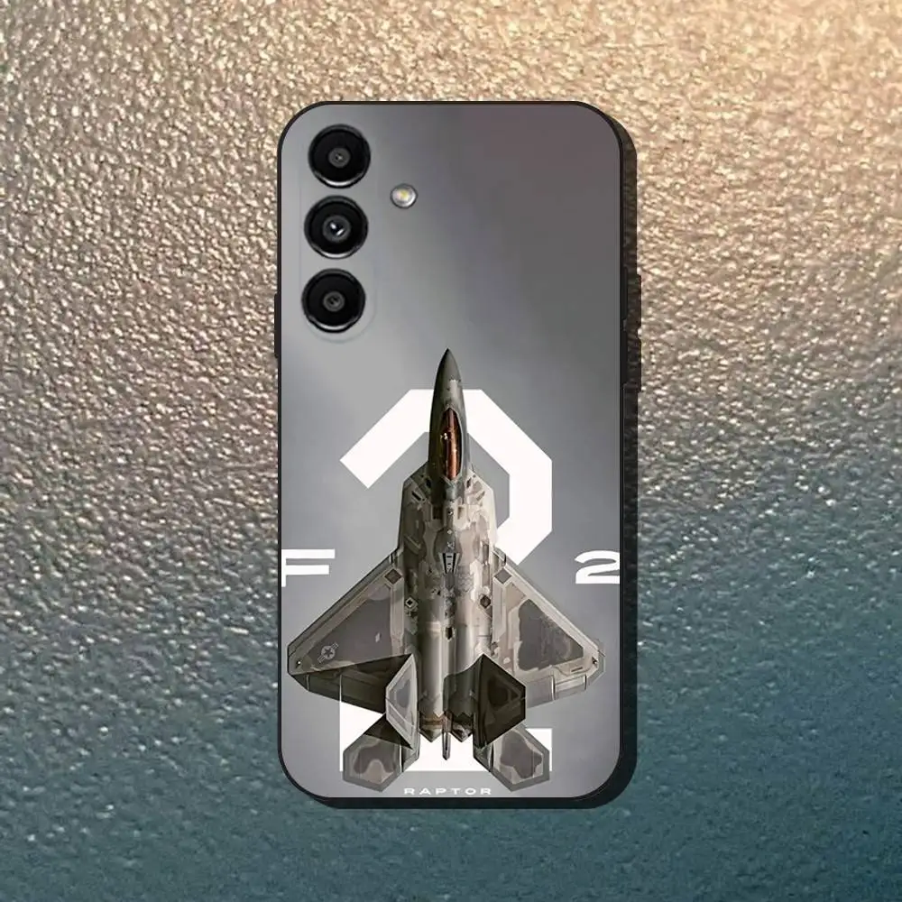 전투기 F35 F-22 라이트닝 전화 케이스 삼성 갤럭시 A13,A21s,A22,A31,A32,A52,A53,A71,A80,소프트 블랙 쉘