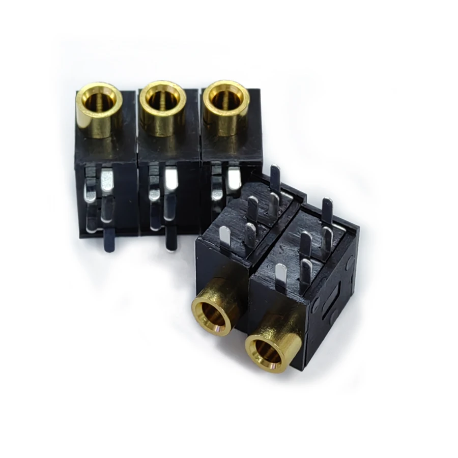 

50PCS/Lot PJ-325 3.5MM Audio Female Socket/Jack Connector Dual-Channel 5Pin/5P Gold-Plated