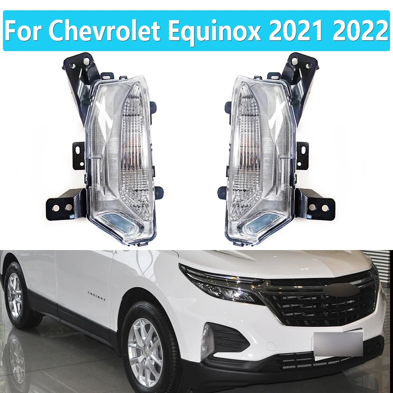 For Chevrolet Equinox 2021 2022 Car Front Fog Lights Headlights Daytime Running Light Fog Lamps Halogen Fog Lamp Car Accessories