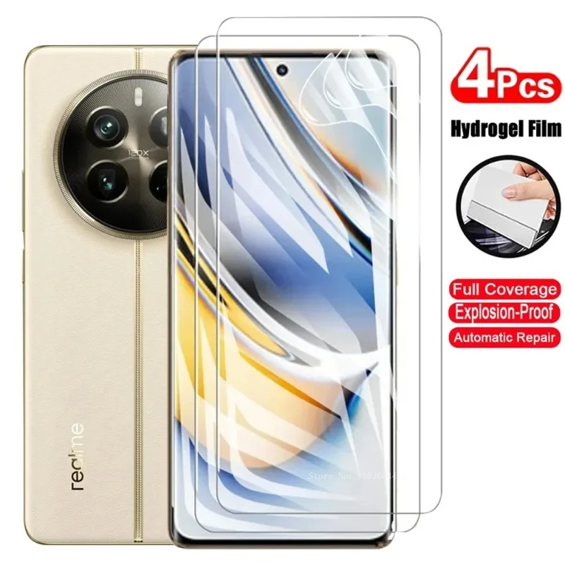 4PCS Hydrogel Film for Realme 13 12 Pro Plus Soft Screen Protector for Realme 12 11 10 9 8 Pro Plus C67 4G 5G Not Glass Film