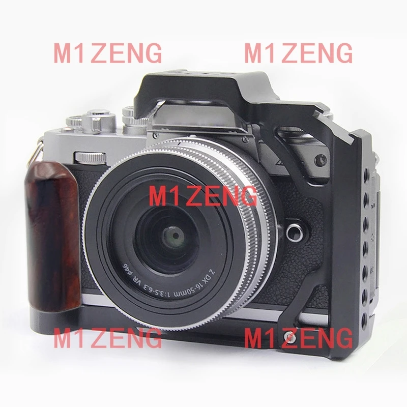 

Wooden Half Cage Rig Quick Release Plate Hand Grip For Nikon ZFC Camera