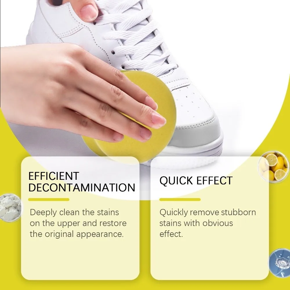 

Многофункциональное средство для чистки белой обуви с губкой. Очиститель для чистки кроссовок не требуется. Просто вытирает мягкие ингредиенты.