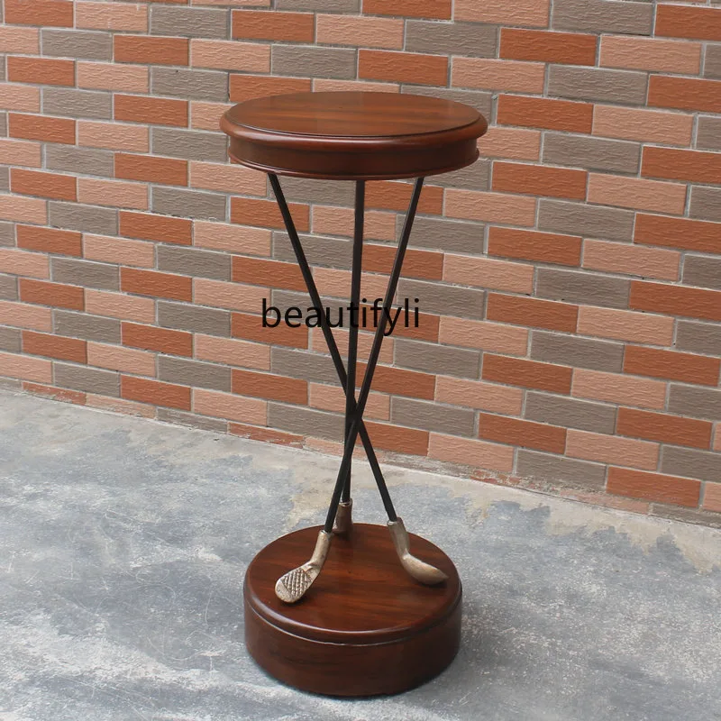 

European and American golf flower pot frame, living room round edge few indoor dill frame