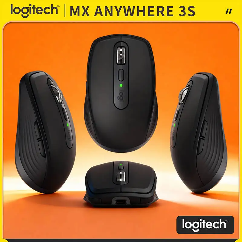 

Компактная мышь Logitech MX Anywhere 3S, эргономичный дизайн, перезаряжаемая, с быстрым прокруткой для портативных ПК Mac