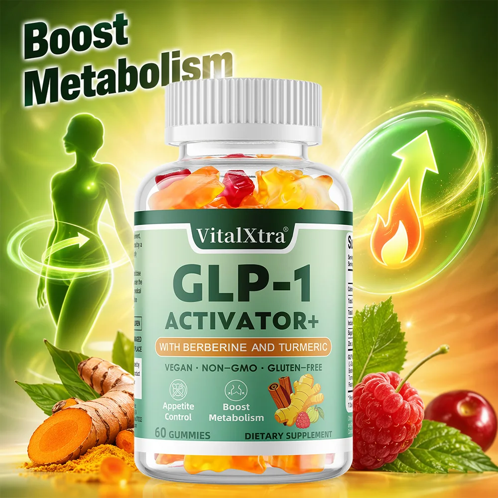 GLP-1 Supplement with Berberine HCl & Cinnamon, Support Metabolism, Gut Digestive Health, Appetite Control & Immune Function