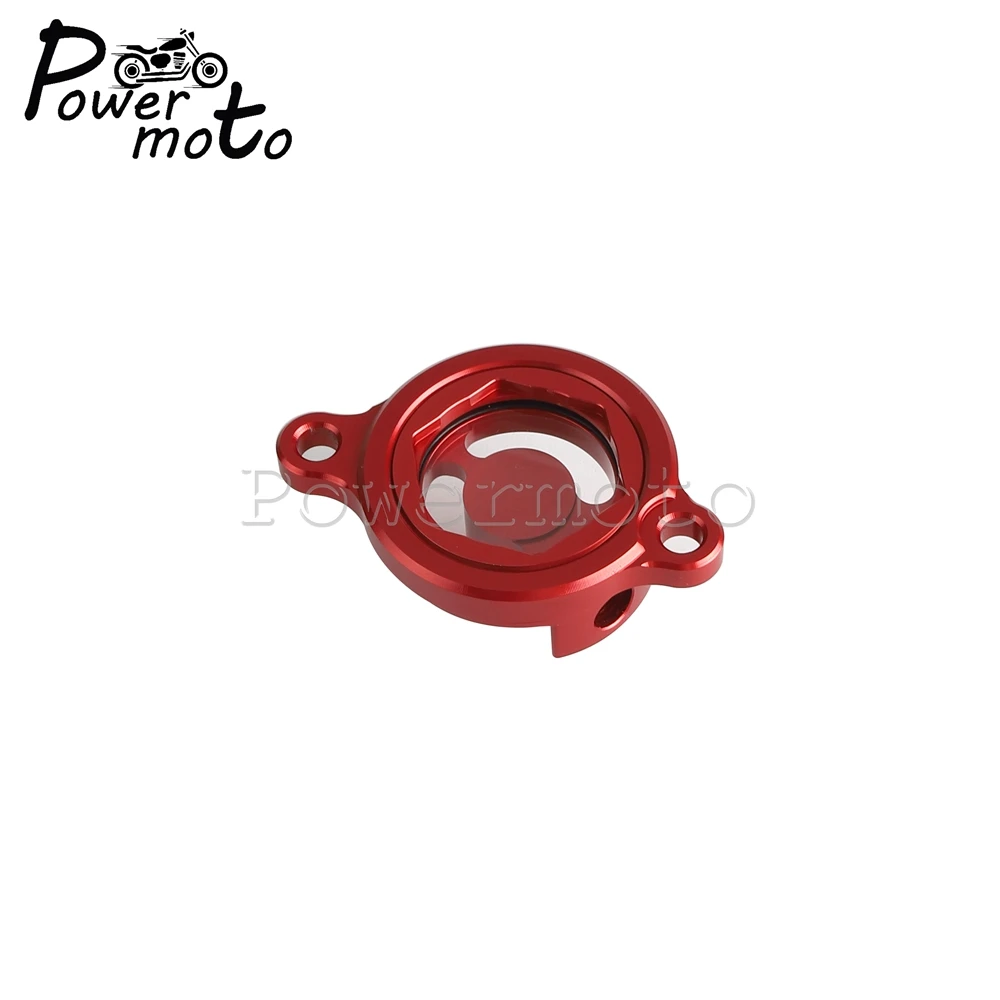 Motorcycle Filter Cap Transparent Aluminum Dirt Bike Engine Oil Cover For Honda CRF 450X 450R 450RL 450RX 450RWE 250 R RX 17-23 image 3