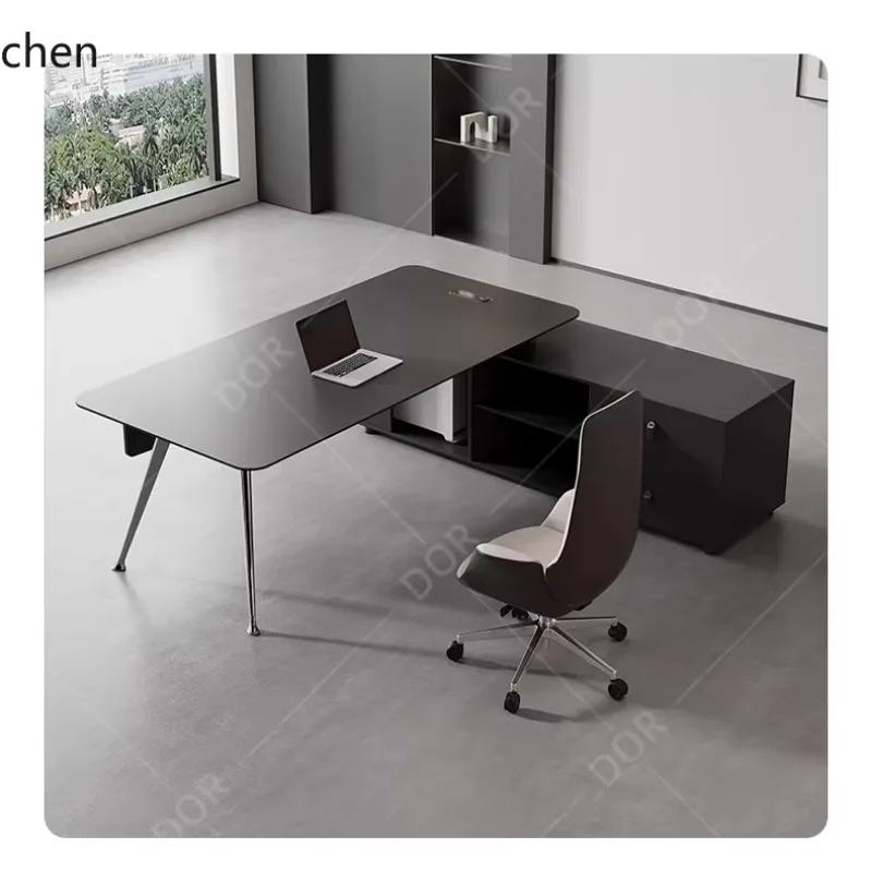 desk simple light luxury manager office table and chair combination full set