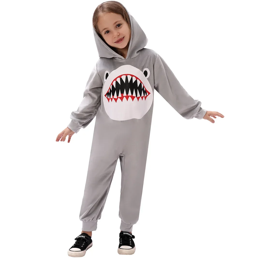 Kids Animals Shark School Party Stage Show Performance Role Play Outfit Children Boys Girls Halloween Cosplay Costumes