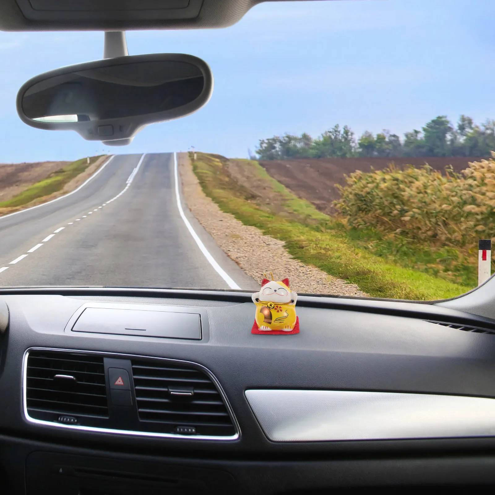 

5pcs Cat Decoration Ornament Car Home Decor Chinese Maneki Neko Mini Ceramic Favor Exquisite Design Gift