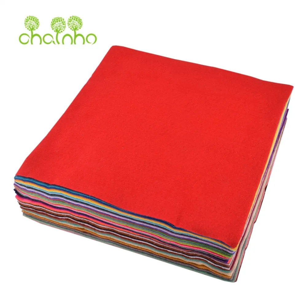 Chainho,Polyester Non Woven Soft Felt Fabric,1.5mm Thickness,DIY Sewing & Quilting Toys,Dolls,Crafts Material,40 Pieces,30x30cm