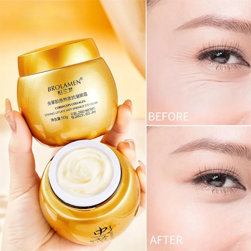 

Cordyceps & Marine Collagen Eye Cream Midnight Recovery Depuffing Effect Peptide Complex for Dark Circles 1.7oz