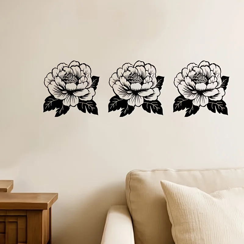 Peony Flower Reusable Stencil Template