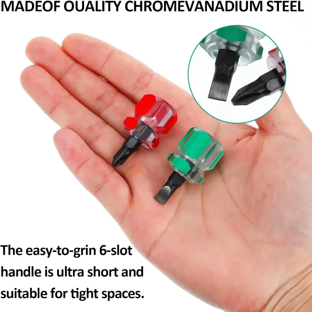Для крестовой отвертки, мини-ручной инструмент, короткие маленькие разъемные аксессуары, комплект для модернизации, инструменты для ремонта крыльев автомобиля, отвертка, 6 шт.