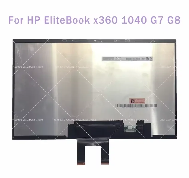 LCD 14 Inci Asli untuk HP EliteBook X360 1040 G7 G8 Tampilan Layar Sentuh LCD FHD Digitizer Pengganti Layar Laptop