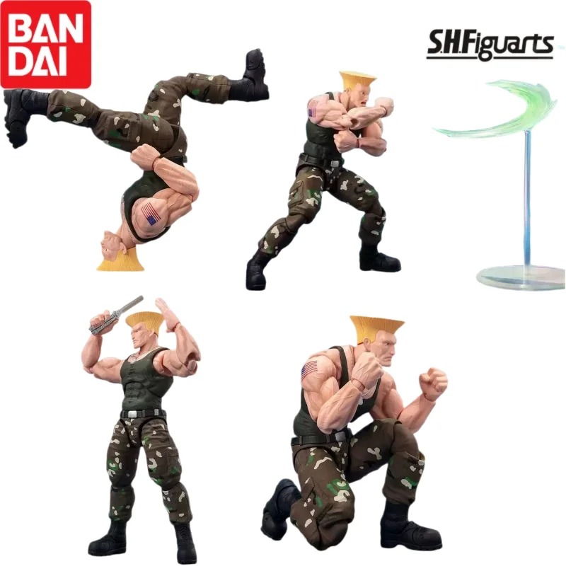 

In Stock Bandai Original S H Figuarts Street Fighter Guile Action Figure Model Doll Brand New Boxed Anime Characters Toys Model