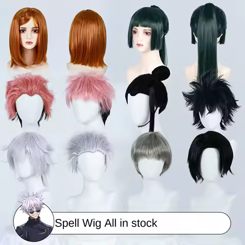 Cosplay Wigs Jujutsu Kaisen Anime Gojo Satoru Kugisaki Nobara Geto Suguru Full Cap Wig Itadori Yuji Role Play Synthetic Hair