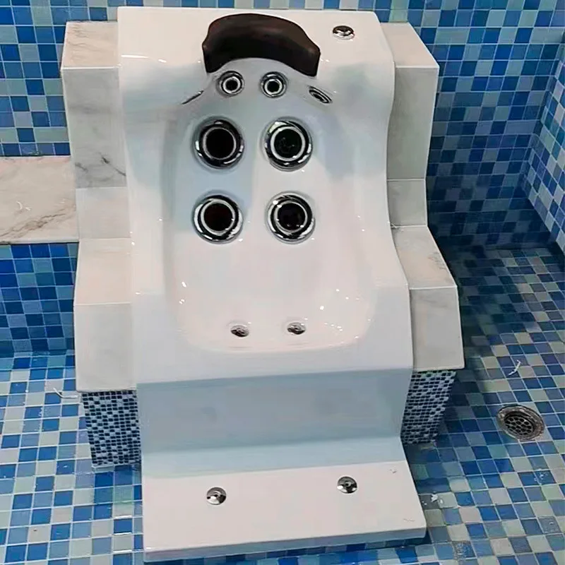 Acrylic Space Deluxe Seats Spa Equipment Hot Spring Bath Massage Chair Swimming Pool Spa Bed