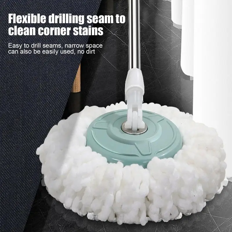 Microfiber Pads Floor Mop With Bucket Magic Mop Automatic Spin Mop Hand Free Household Wooden Floor Cleaning For Living Room