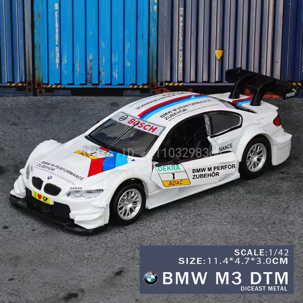 MSZ 1:42 BMW M3 DTM schwarz weiß Exquisites hängendes Modell Oldtimer statisches Automodell Legierungsdruckguss-Automodell Sammlung Geschenk