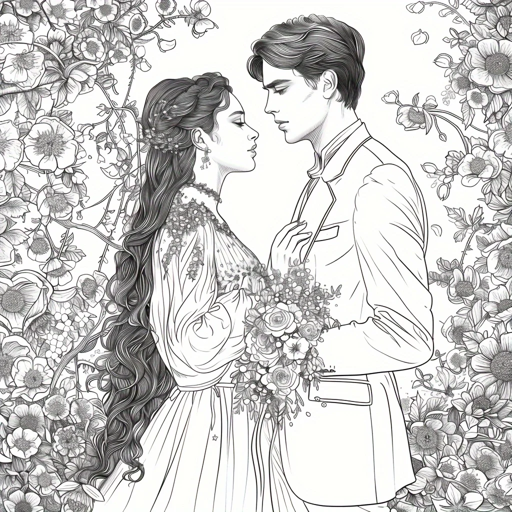 28 Halaman Buku Mewarnai Kekasih Cantik untuk Mengurangi Stres Dewasa |   Buku Mewarnai untuk Mengurangi Stres dan Mengatasi Suasana Hati