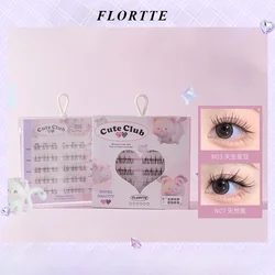 Diagonal Flying Fox Series FLORTTE Non Glue Natural Beginner Segmented Fairy Non Glue Eyelash Book