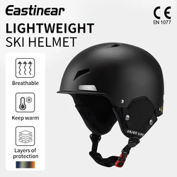 Eastinear Outdoor Professional Ski Helmet Single and Double Plate Warm and Anti-collision Ski Equipment for Adults and Children