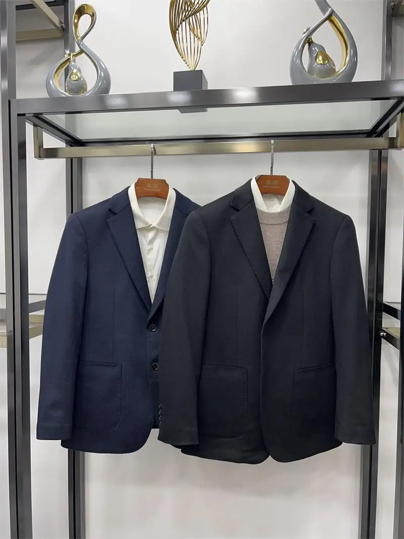 

Мужской шерстяной костюм Non-Saints: двубортный пиджак для бизнеса и повседневной носки, универсальный, приталенный, осенне-зимний, модный