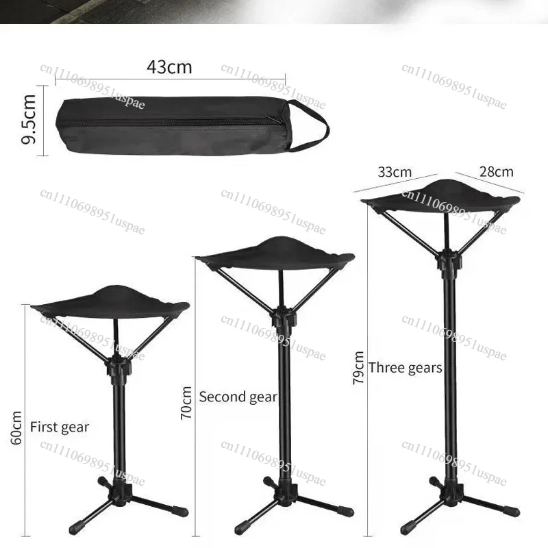 Telescopic Stool One Leg Stool Mini Portable Outdoor Travel Queuing Camping Stool Maza Fishing Chair Beach Chair Triangle