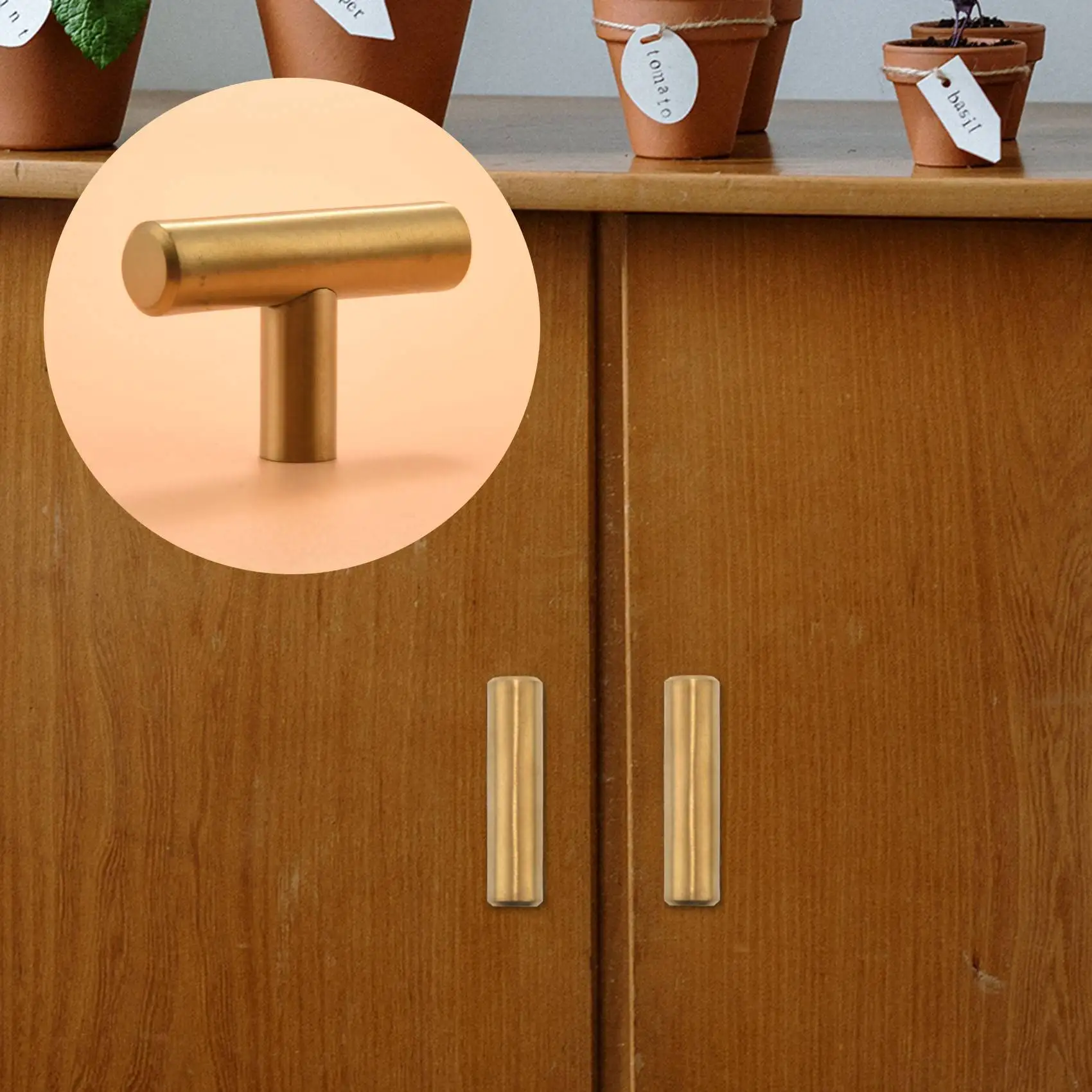Paquete de ABBN-10 perillas y tiradores dorados de un solo orificio para puertas, armarios, muebles de dormitorio, 50Mm/2 pulgadas de longitud total