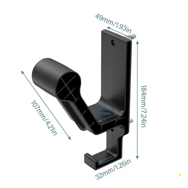 Paquete 2 soportes pared para auriculares, colgador pared ligero, montado en pared con tornillos, estante para