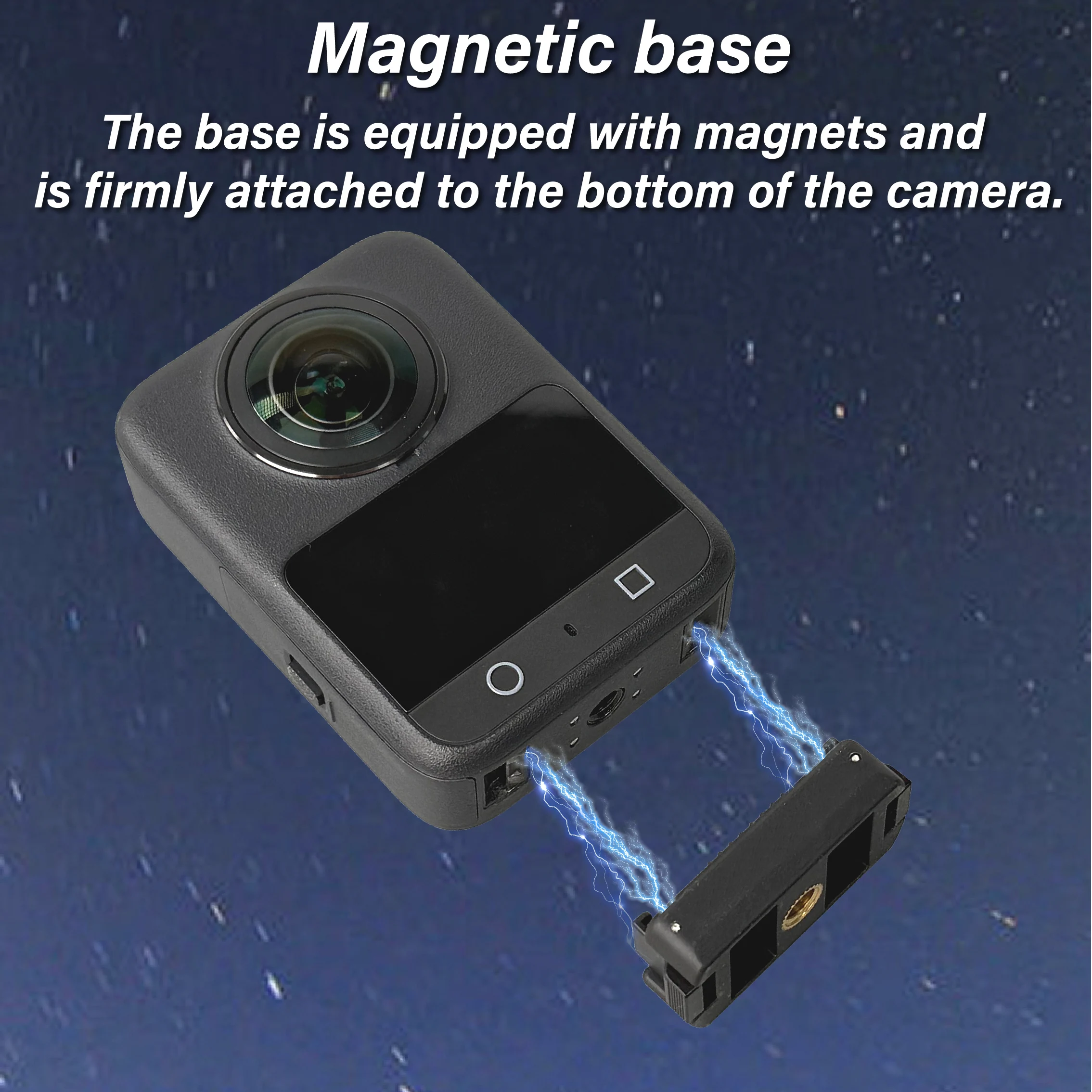 Magnetic Quick Release Adapter Mount for DJI OSMO 360 / Action 6/5/4/3, with 1/4 Screw Hole/Adapter Connection, Aluminum Alloy
