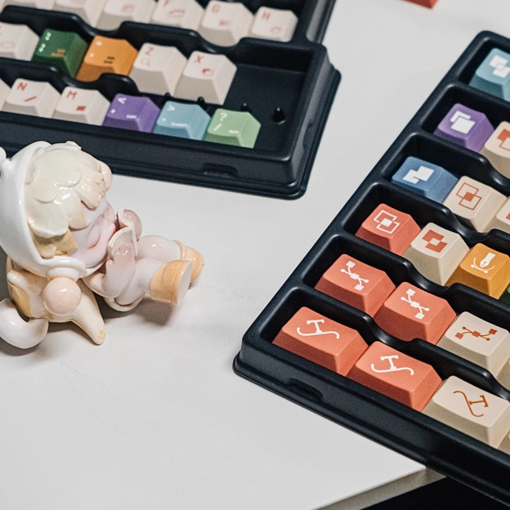 أغطية مفاتيح Aier الأصلية Tutekys Keycap PBT صبغ التسامي أغطية مفاتيح للوحة المفاتيح الميكانيكية MX Switch