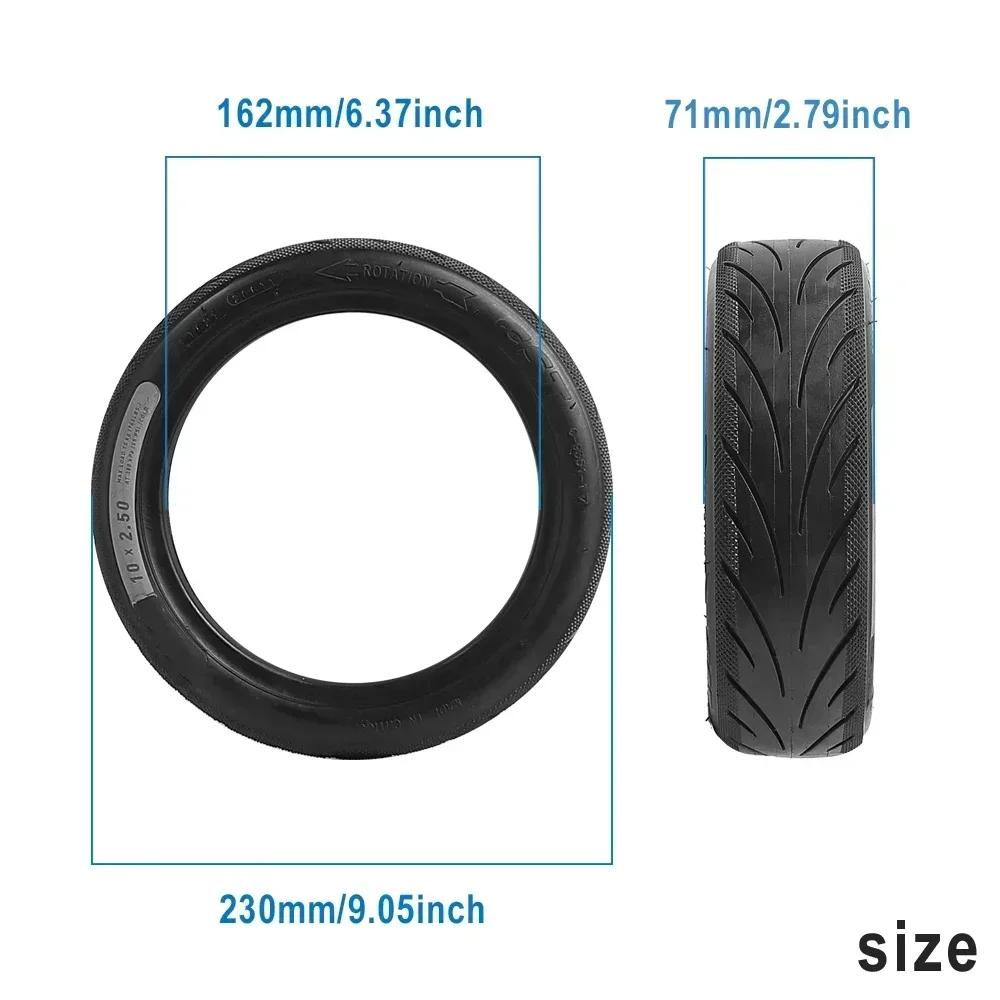 10x2.5 Tubeless Tire KickScooter Jelly Tires For Segway Ninebot F2 F2Plus F2Pro F30D F40D Electric Scooter Parts