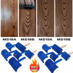 7 Inch DIY Graining Painting Tool Wood Texture Paint Roller  imitation  Wood Pattern Tools For Wall Room Art Wood Grain Tool Set