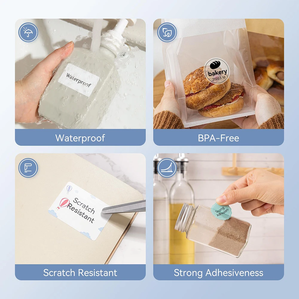 니임봇 라벨 스티커 흰색/컬러/투명 열전사지 롤 프린터 용지 (니임봇 B1 B21 휴대용 프린터용)