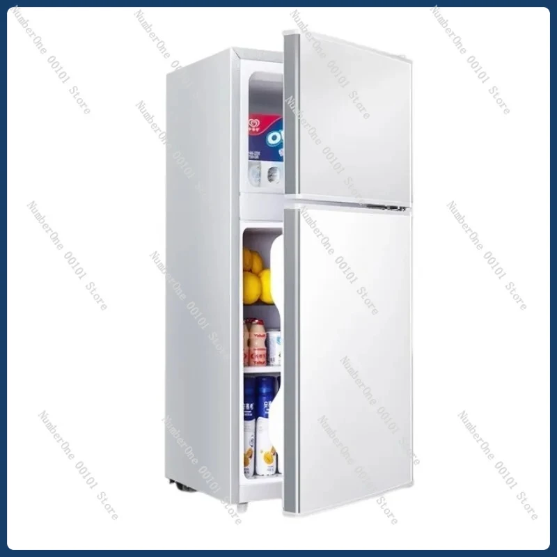 

2024 Mini Fridge Large Capacity Double Door Compact Refrigerator for Dorm Home Energy Class 1 Low Noise Freezer