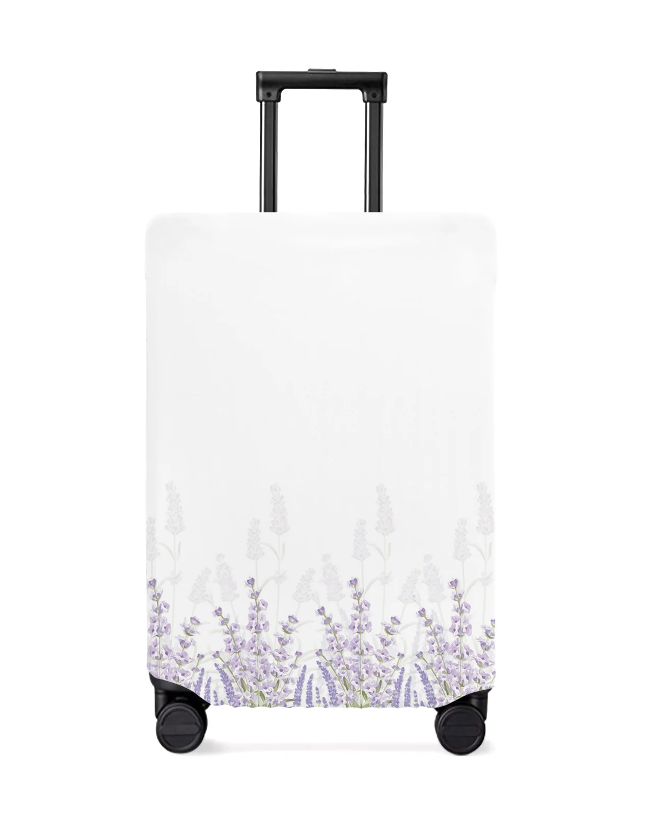 

Lavender Floral Vintage Luggage Cover Stretch Suitcase Protector Baggage Dust Case Cover for 18-32 Inch Travel Suitcase Case